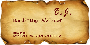 Baróthy József névjegykártya