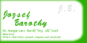 jozsef barothy business card